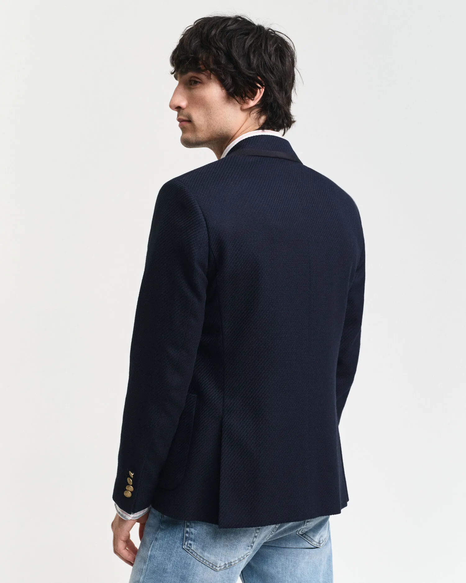 Veste slim fit en coton et laine Club Blazer