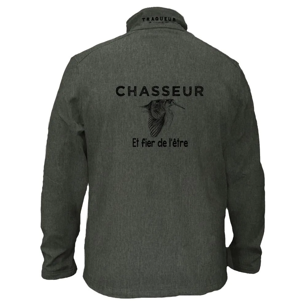 Veste softshell Bécasse Homme ou Femme avec/sans capuche – Chasseur et fier de l’être