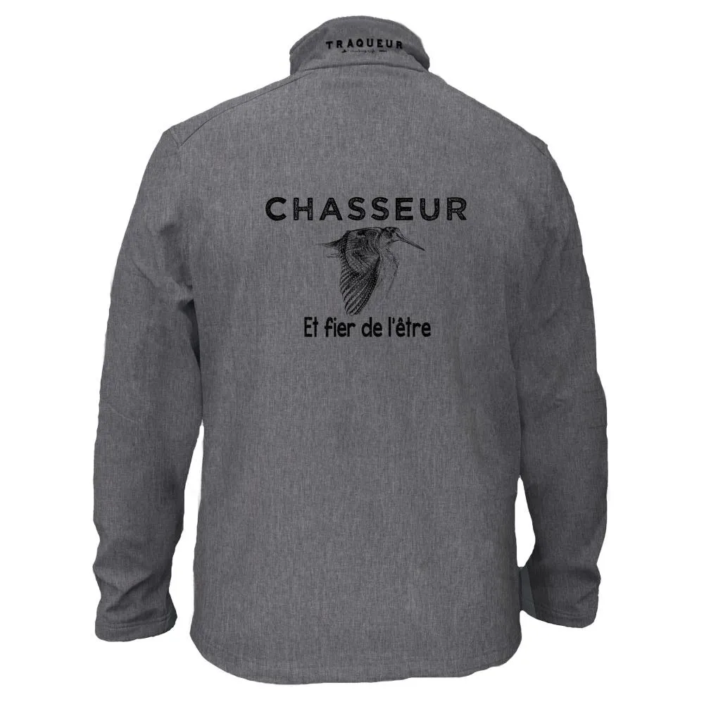 Veste softshell Bécasse Homme ou Femme avec/sans capuche – Chasseur et fier de l’être