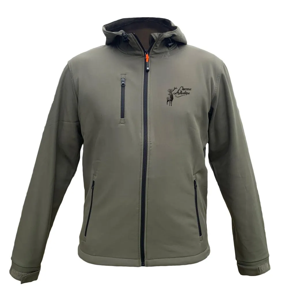 Veste softshell Cerf Homme ou Femme avec/sans capuche – Chasseur Authentique