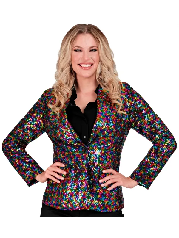 Veste à Paillettes Multicolores femme : Élégance pour Vos Soirées